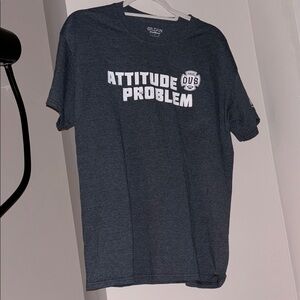 Gildan Gray Short Sleeve Tee Attitude Problem